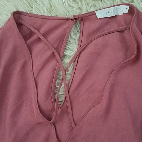 Antique Dusty Rose Romantic Flowy Blouse - Picture 2 of 4